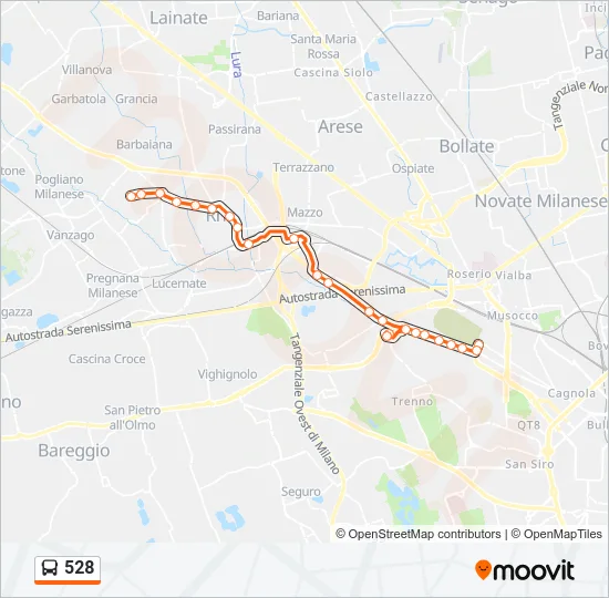 528 Bus Line Map