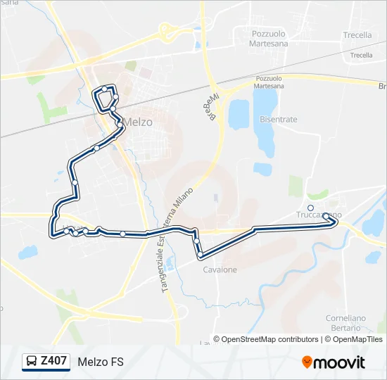 Z407 Bus Line Map