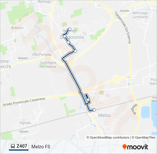 Z407 Bus Line Map