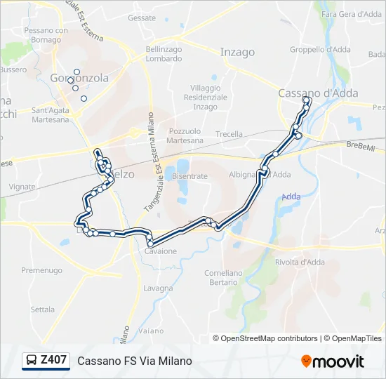 Z407 Bus Line Map