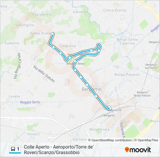 1 Bus Line Map