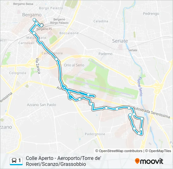1 Bus Line Map
