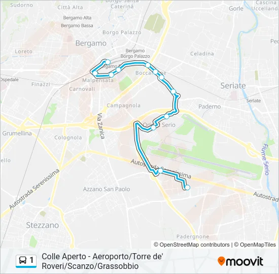 1 Bus Line Map