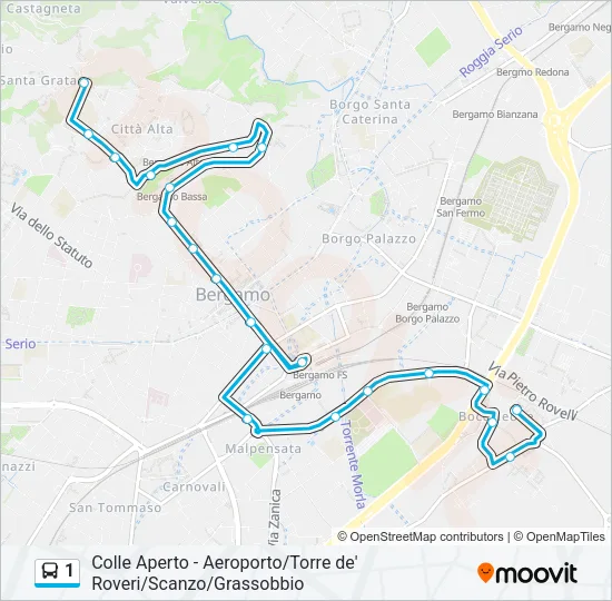 1 Bus Line Map