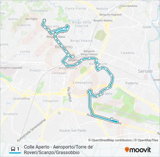 1 Bus Line Map