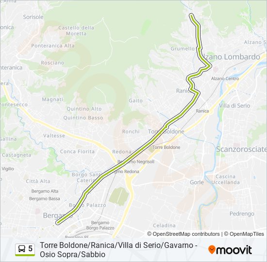 5 bus Line Map