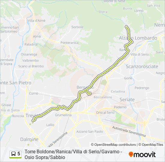 5 bus Line Map