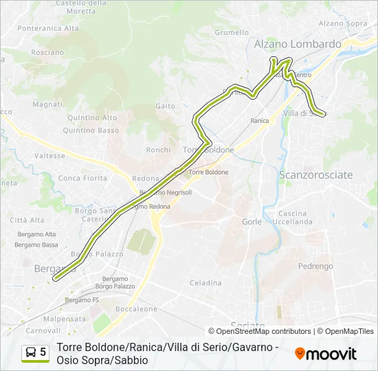 5 Bus Line Map