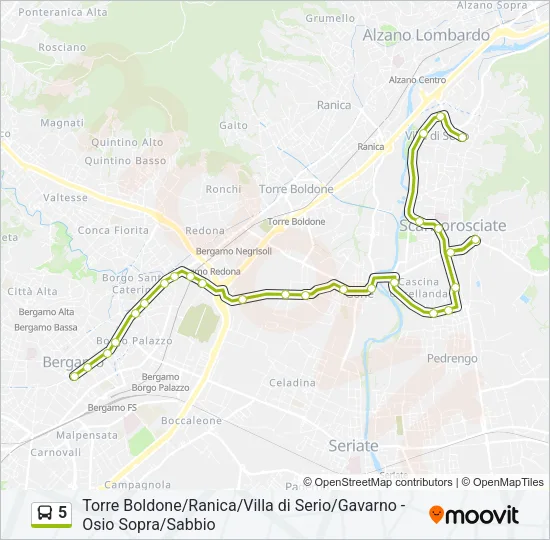 5 Bus Line Map