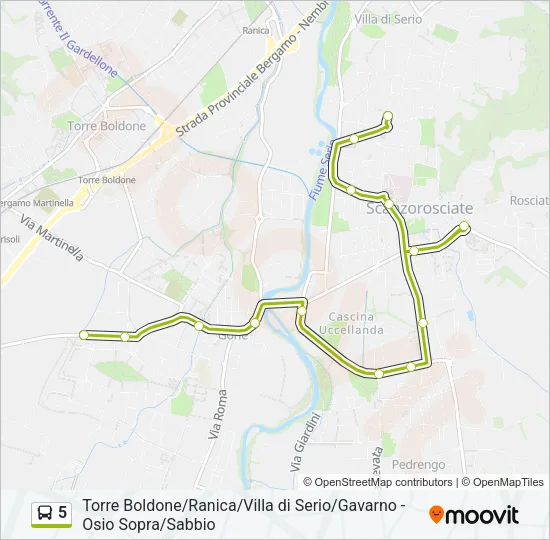 5 Bus Line Map