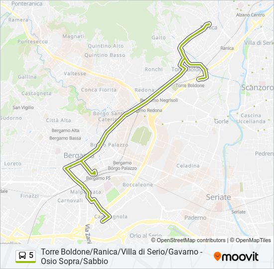 5 bus Line Map