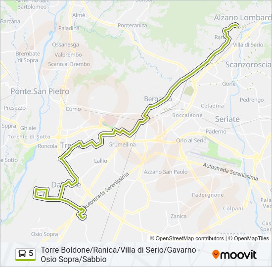 5 bus Line Map