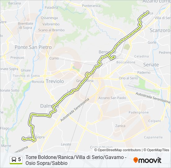 5 bus Line Map