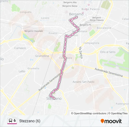 6 Bus Line Map