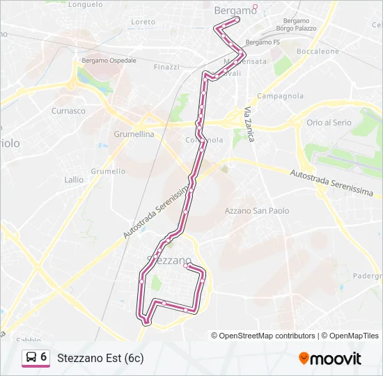 6 Bus Line Map