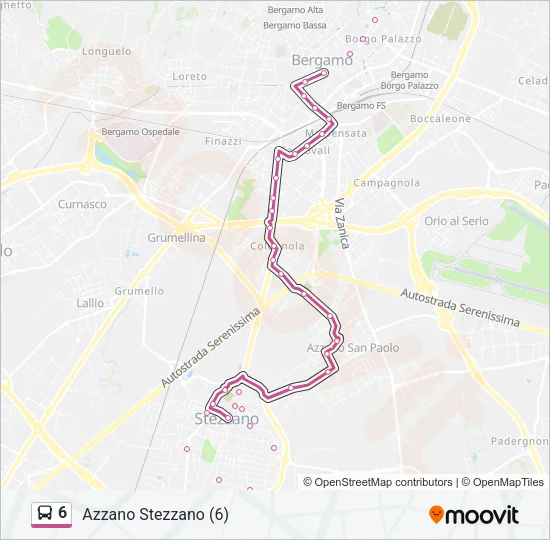 6 Bus Line Map
