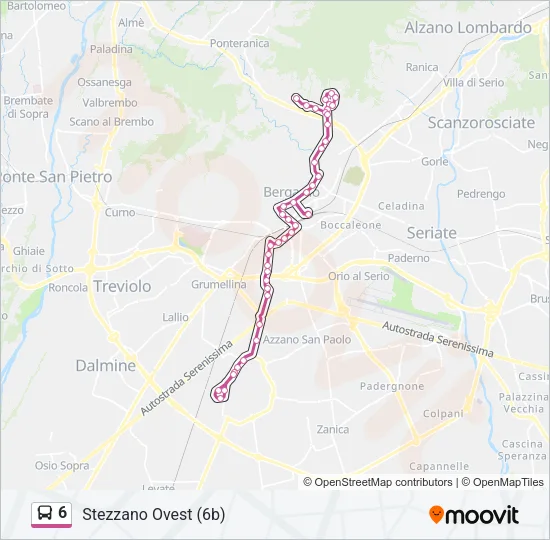 6 Bus Line Map