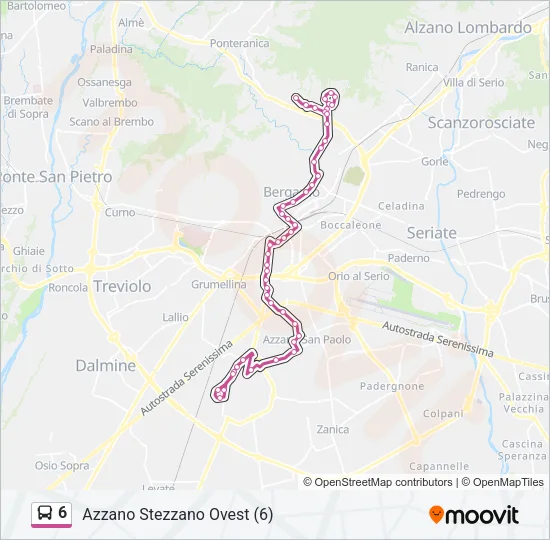 6 Bus Line Map
