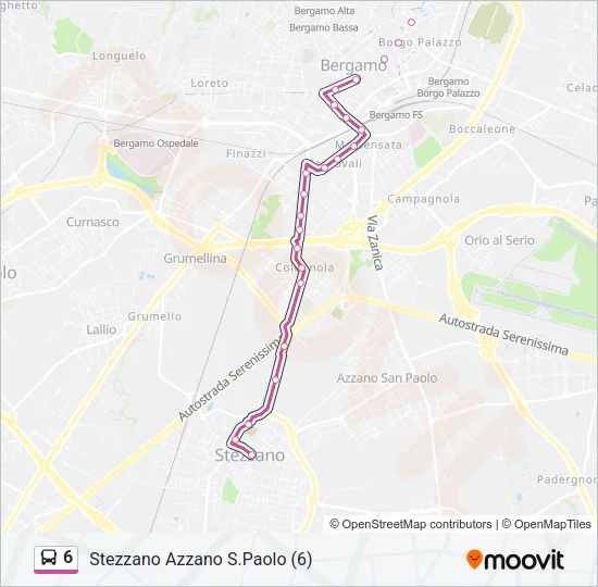 6 Bus Line Map