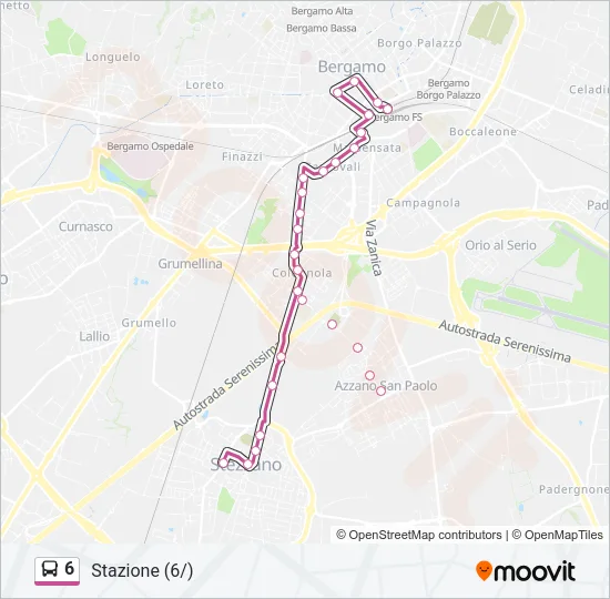 6 Bus Line Map
