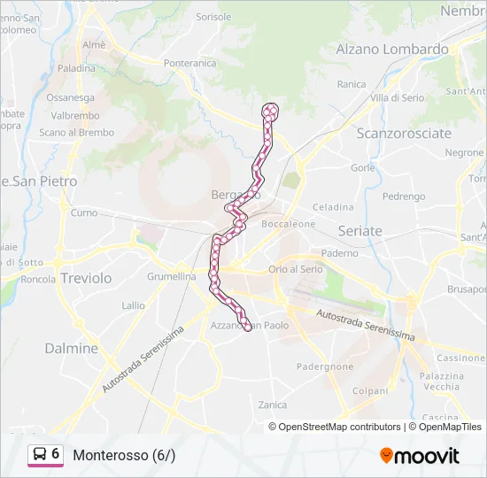 6 Bus Line Map