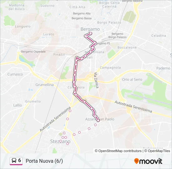 6 Bus Line Map