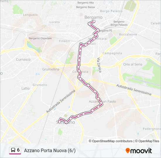 6 Bus Line Map