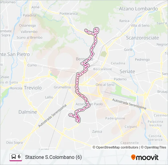 6 Bus Line Map