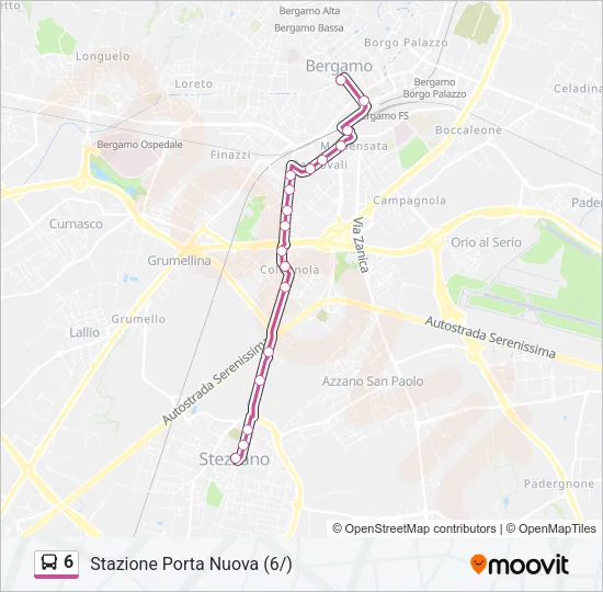 6 Bus Line Map
