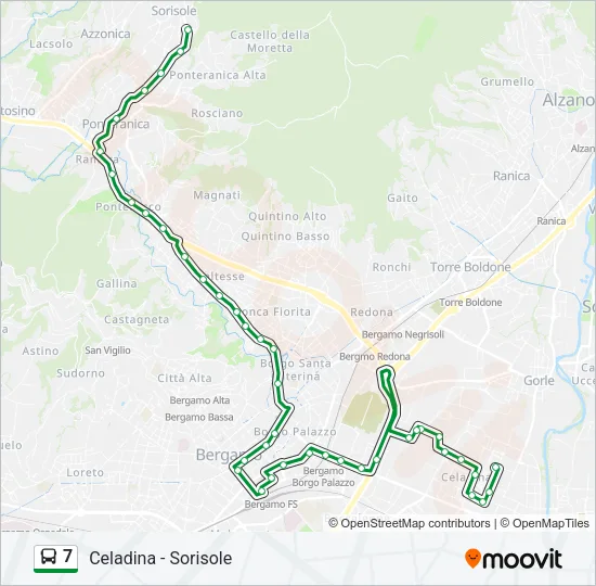 7 Bus Line Map