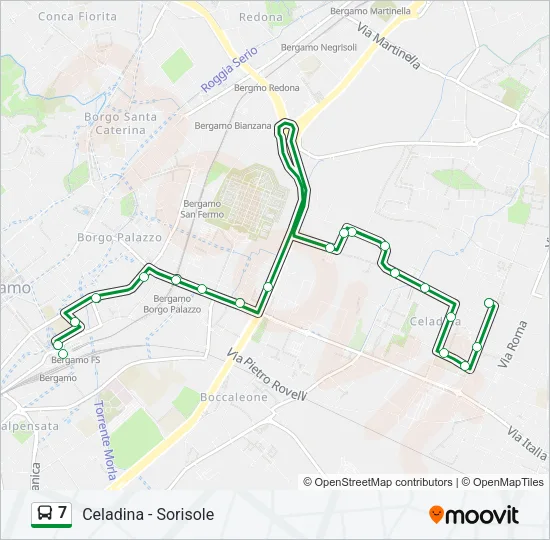 7 Bus Line Map