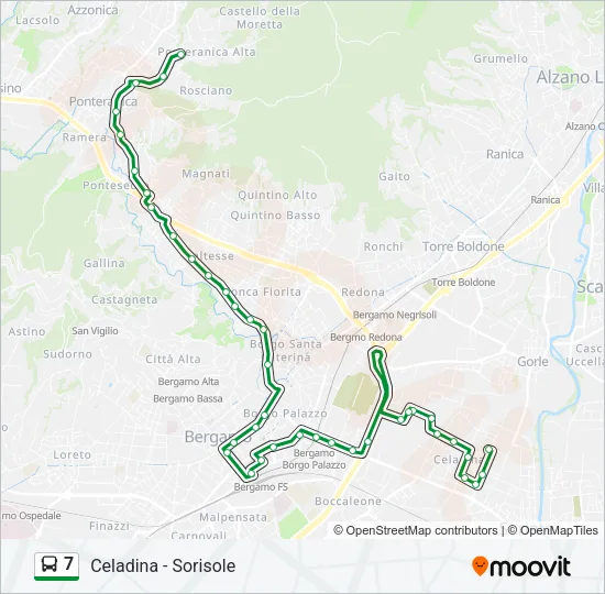 7 Bus Line Map