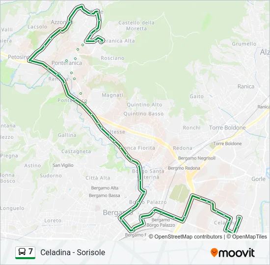 7 Bus Line Map