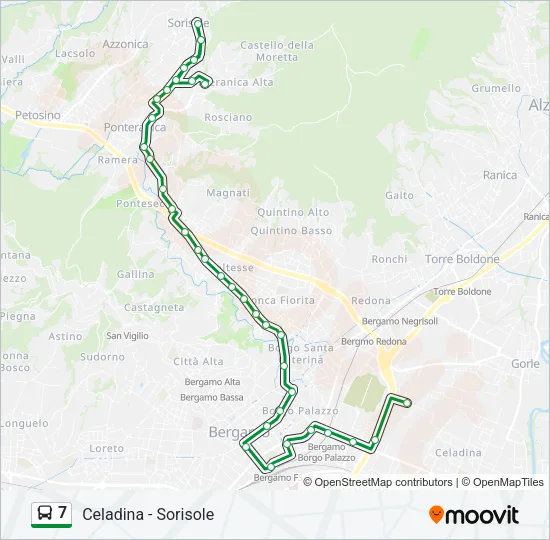 7 Bus Line Map