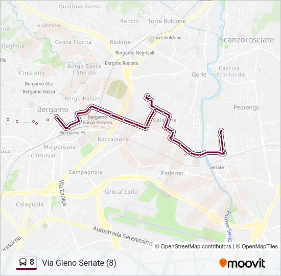 8 Bus Line Map