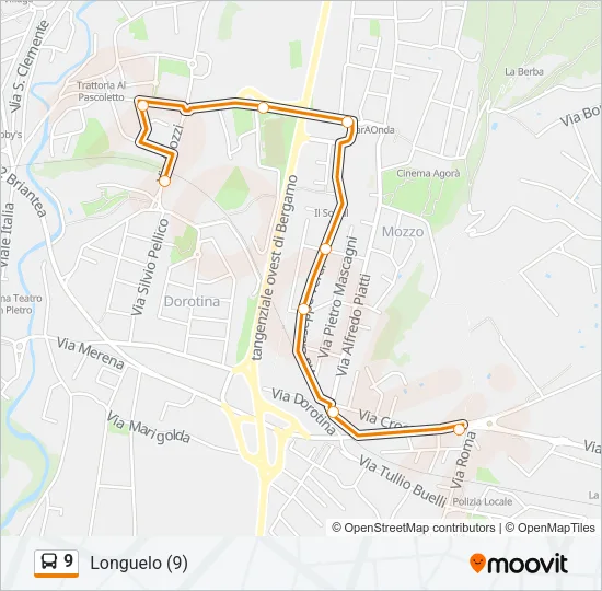 9 Bus Line Map