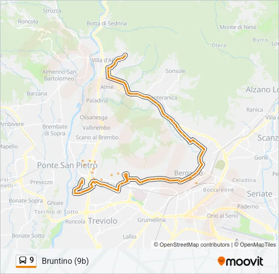9 Bus Line Map