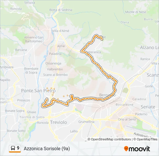 9 Bus Line Map
