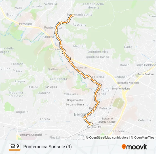 9 Bus Line Map