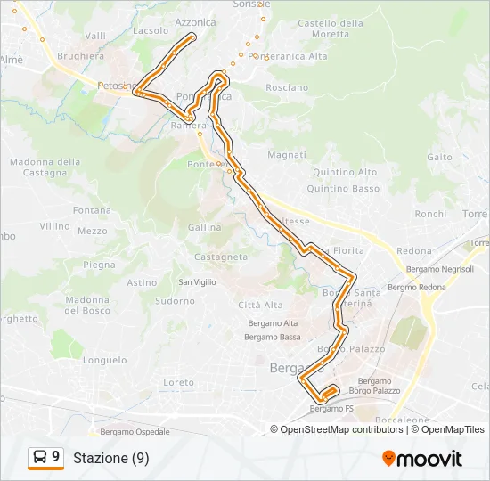 9 Bus Line Map