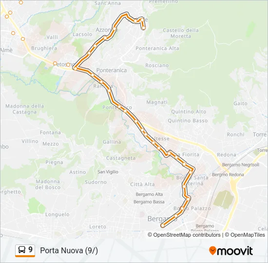 9 Bus Line Map