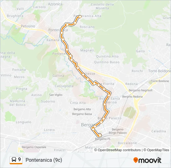 9 Bus Line Map