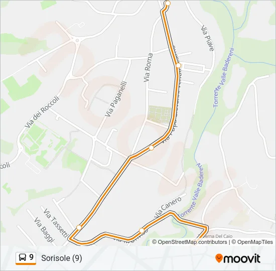 9 Bus Line Map