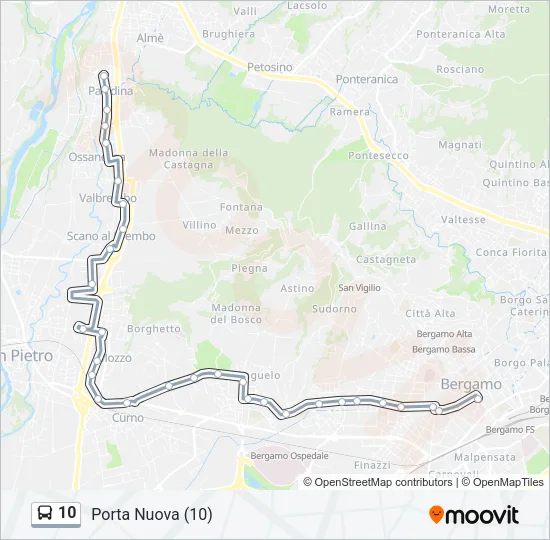 10 Bus Line Map