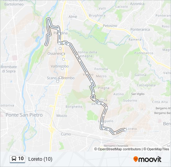 10 bus Line Map