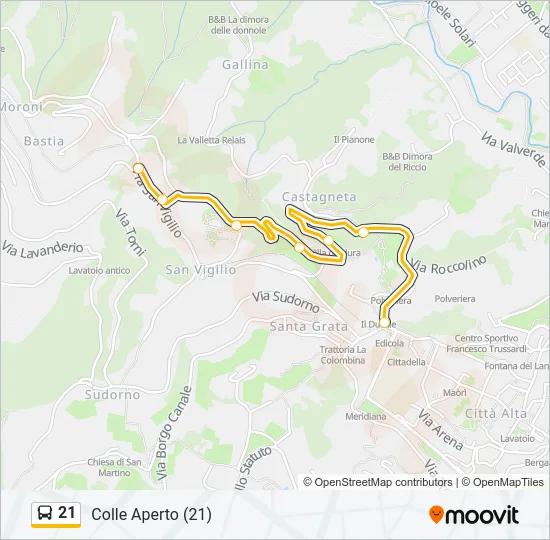 21 Bus Line Map