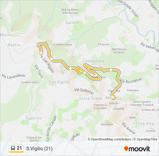 21 Bus Line Map
