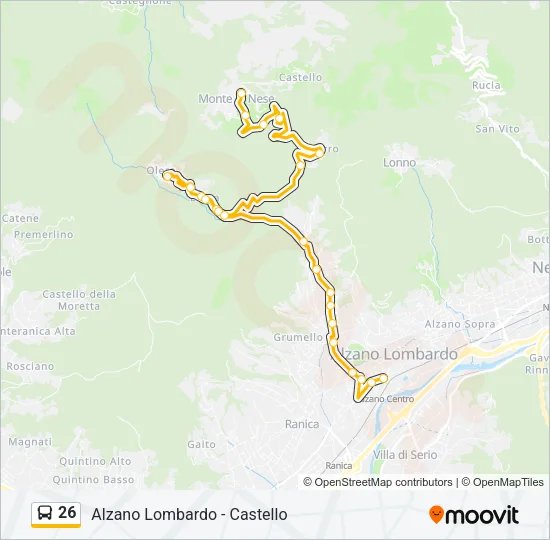 26 Bus Line Map