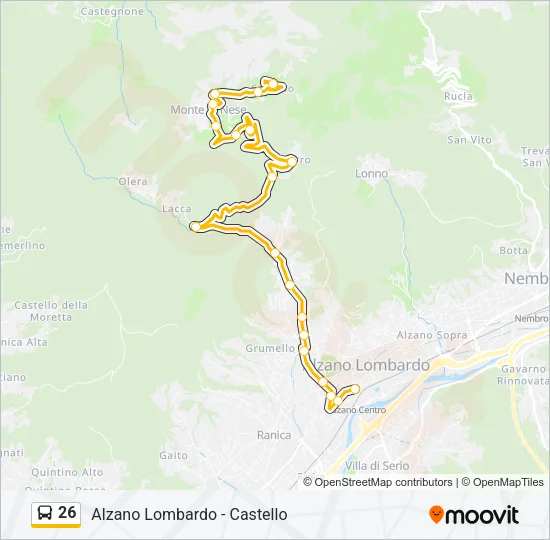 26 Bus Line Map
