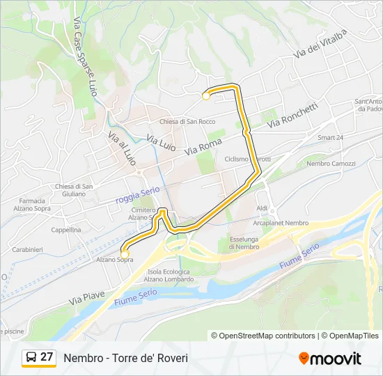 27 Bus Line Map